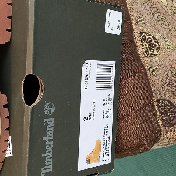 Timberland Boy's  Wheat Nubuck Boot - Picture 3 of 3